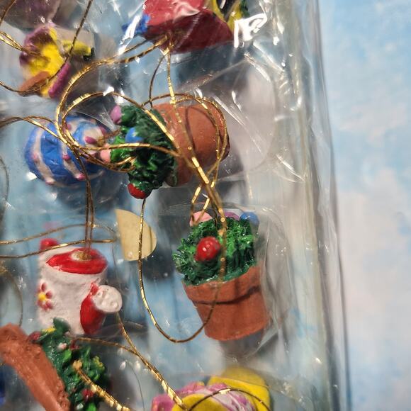 Vintage 90s mini tea party garden charms set of 9 pairs - Picture 4 of 6